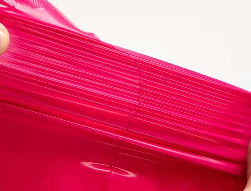 青山湖玫红色快递袋-05