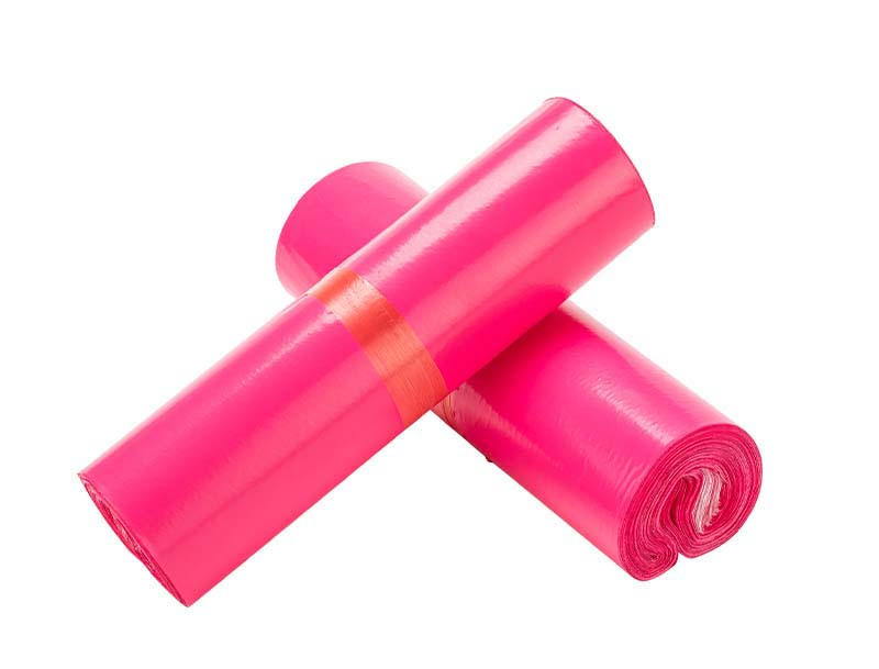 青山湖玫红色快递袋-02